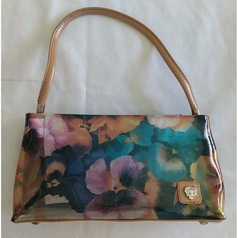 Betty Boop Floral Print Transparent Handbag